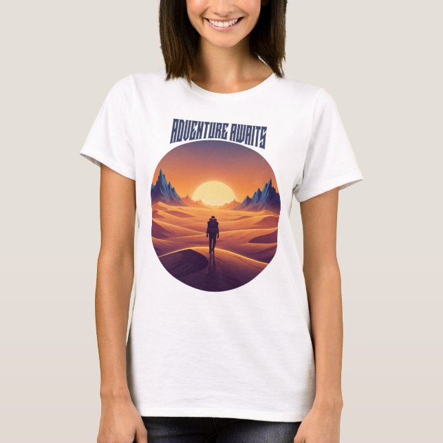 Adventure Desert Tee — Chasing Dunes & Desert Sky (Front)