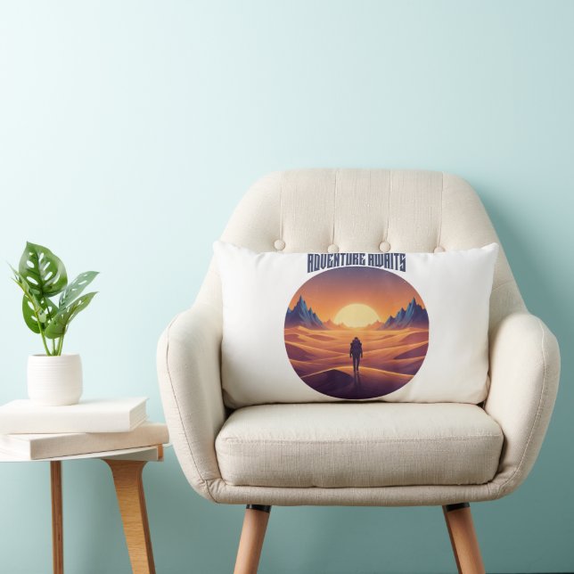 Adventure Desert Tee — Chasing Dunes & Desert Sky Lumbar Pillow (Chair)
