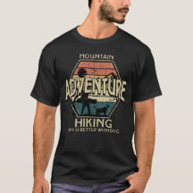 Adventure distressed badge wilderness hiking