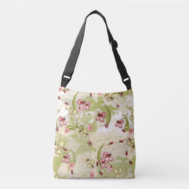 Adventure Ditsy Ladybirds Crossbody Bag (Front)