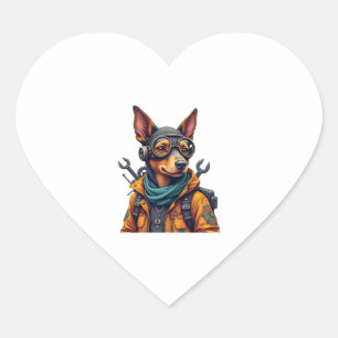 Adventure Dog   Heart Sticker