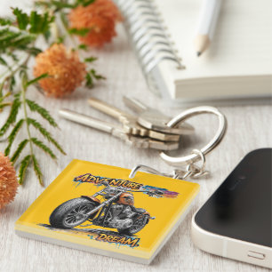 Adventure Dream Ride – Vintage Chopper Motorcycle Keychain