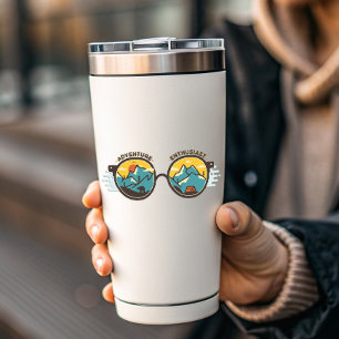 Adventure Enthusiast Sunglasses   Die-Cut Sticker