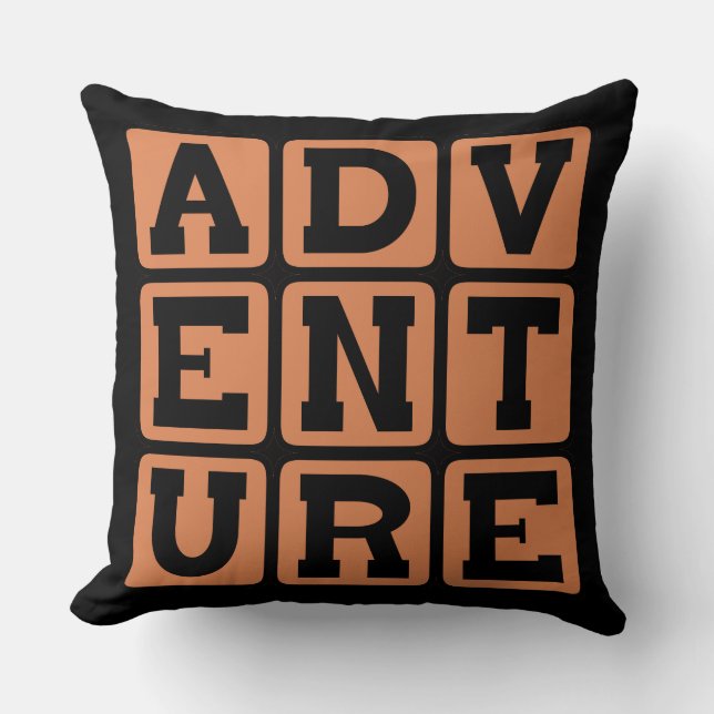Adventure, Exciting Experience Throw Pillow (Front)
