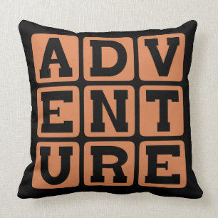 Adventure, Exciting Experience Throw Pillow