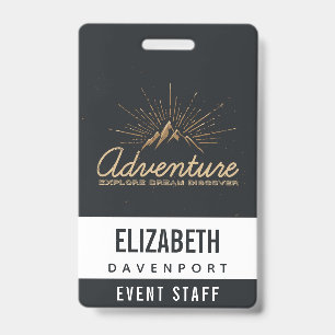 Adventure Explore Dream Discover Typography Badge