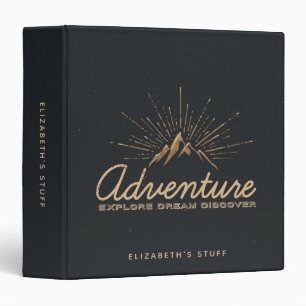 Adventure Explore Dream Discover Typography Binder