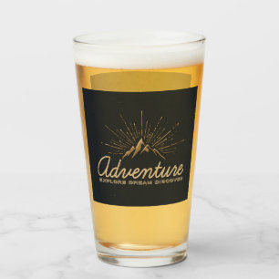Adventure Explore Dream Discover Typography Glass