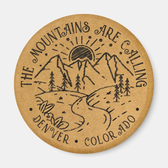 Adventure Explore Mountains Add Custom Location Magnet (Front)
