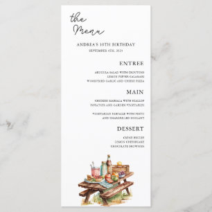 Adventure Forest Camper Birthday Menu