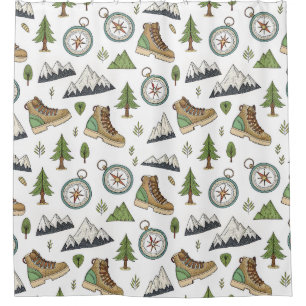 Adventure Hiking Seamless Pattern