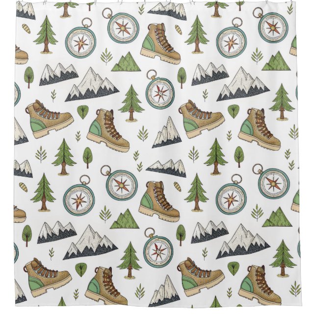 Adventure Hiking Seamless Pattern (Front)
