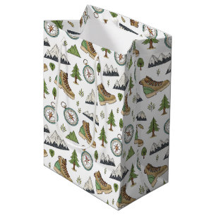 Adventure Hiking Seamless Pattern Medium Gift Bag