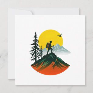 Adventure Hiking Walking Mountain Card