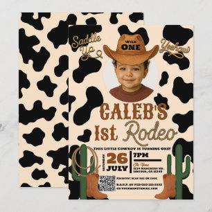 Adventure in the West Wild 1 ONE 1st Rodeo Party Invitation
