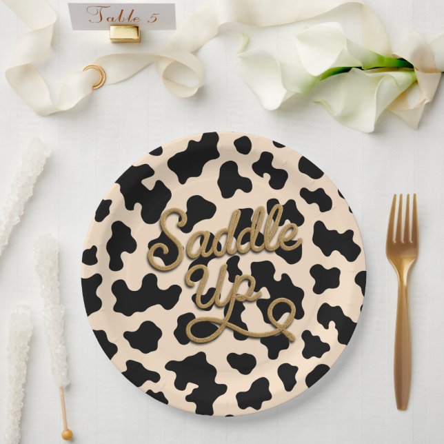 Adventure in the Wild West Rodeo Birthday Paper Plate (Wedding)