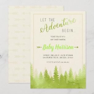 Adventure Invitation Baby Shower Sip and See Tree