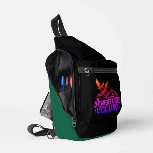 Adventure Is Calling Design Sling Bag (Open)