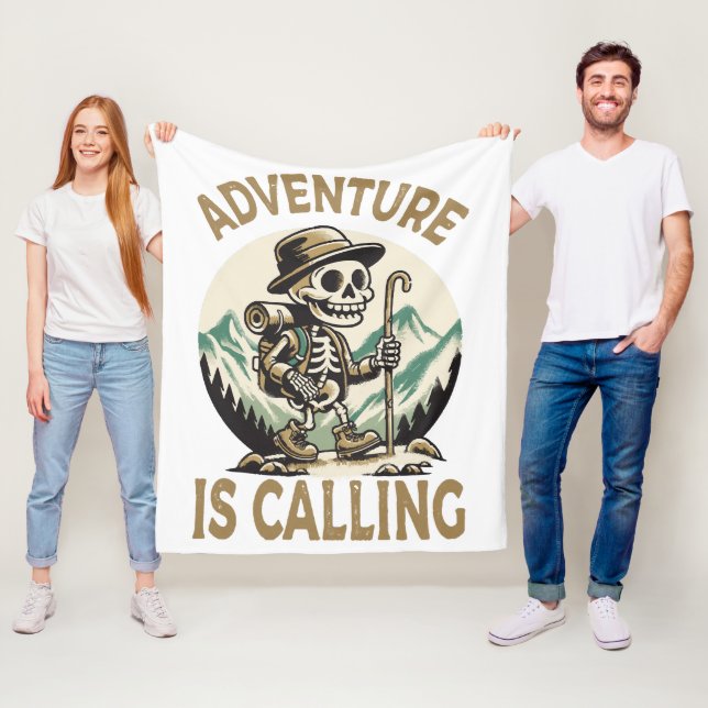 Adventure is calling fleece blanket (In Situ)