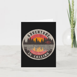 Adventure Is Calling Get Wild - Camping Hiking Out Card