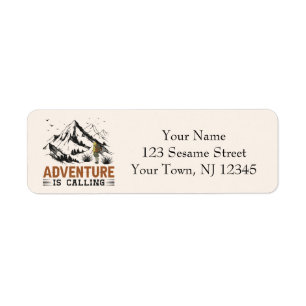 Adventure Is Calling Return Address Label