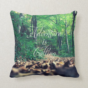 Adventure is calling throw pillow