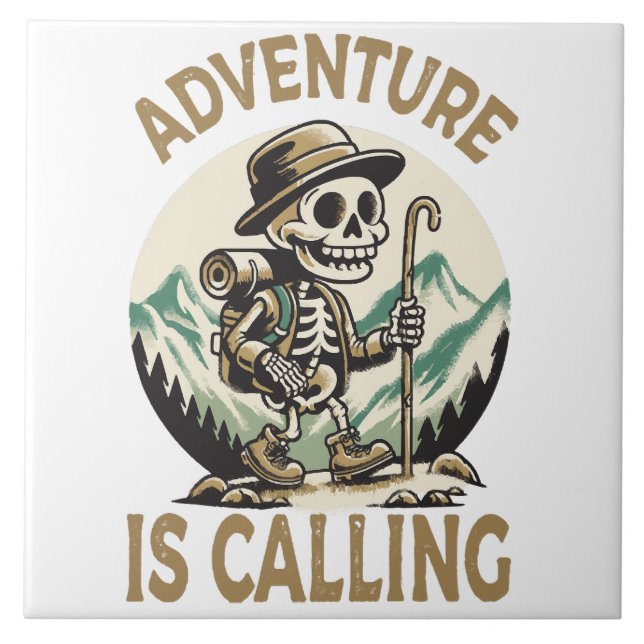 Adventure is calling tile (Front)