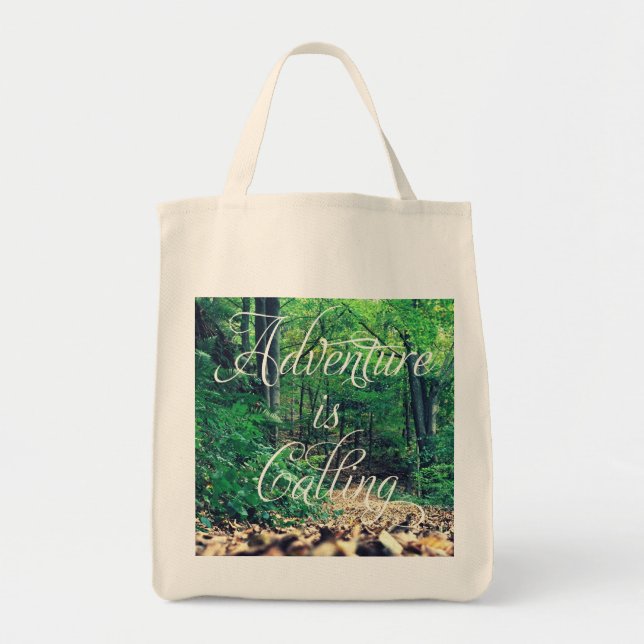 Adventure is calling tote bag (Front)