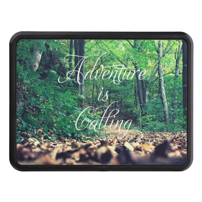 Adventure is calling trailer hitch cover (Front)