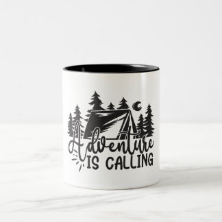 Adventure Is Calling Two-Tone Coffee Mug