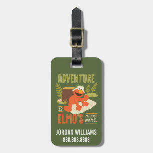Adventure is Elmo's Middle Name Add Your Info Luggage Tag