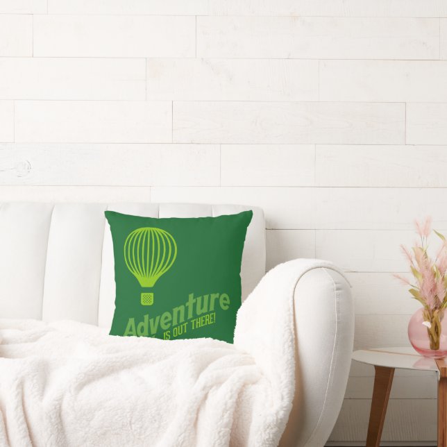 Adventure is out there 2 throw pillow (Couch)