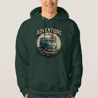 Adventure Is Out There – Retro Camper Van Graphic Hoodie