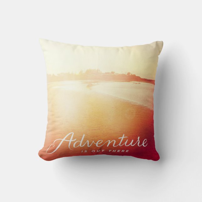 Adventure Is Out There Throw Pillow (Front)