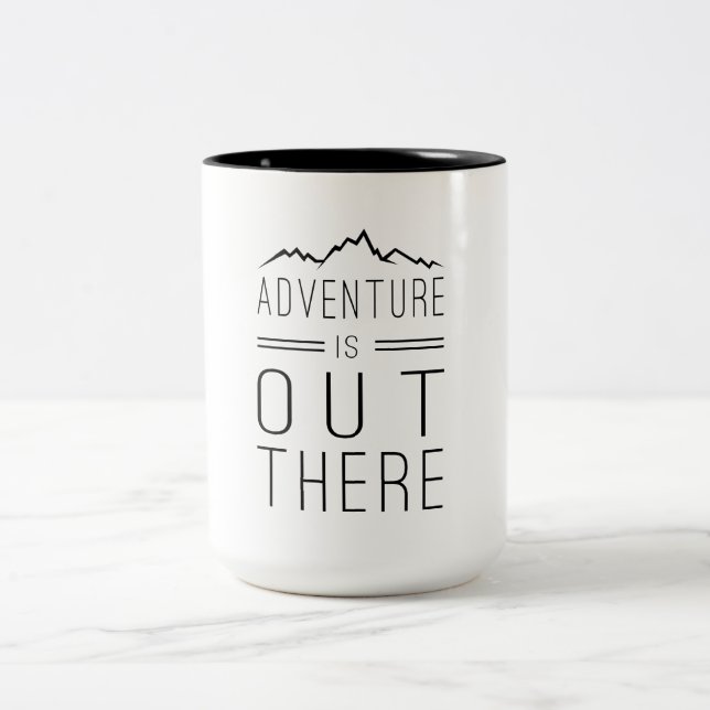 Adventure is Out There Two-Tone Coffee Mug (Center)