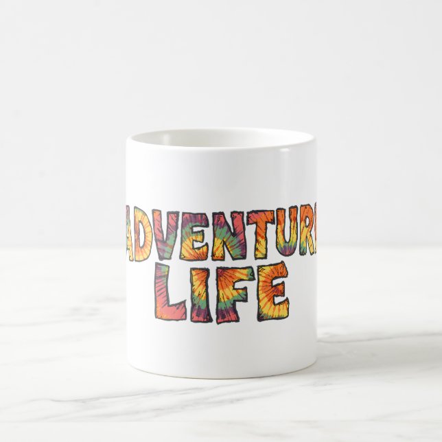 Adventure Life | Tie Dye Explore More Hippie Hiker Coffee Mug (Center)