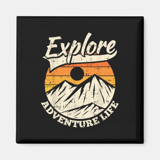 Adventure Life Travel Mountain Hiking Mountaineer  Magnet