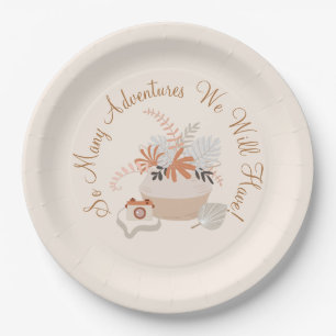 Adventure Little Explore Boho Shower  Paper Plate