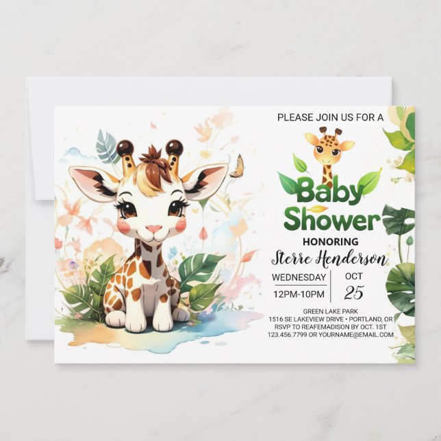 Adventure Little Safari Explorers Baby Shower Invitation (Front)