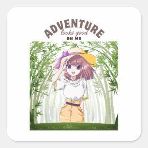 Adventure Looks Good on Me – Camping  Square Sticker