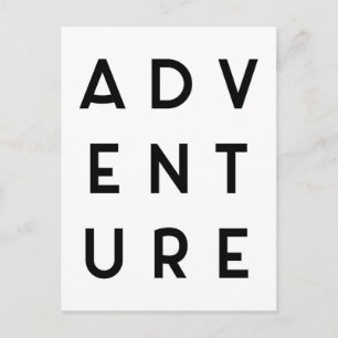 Adventure Minimalist Quote Postcard