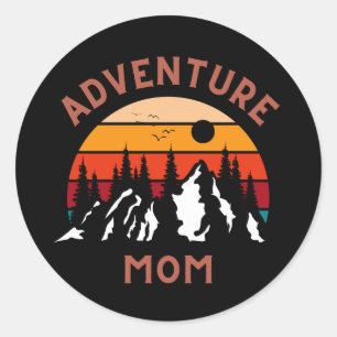 Adventure Mom Classic Round Sticker