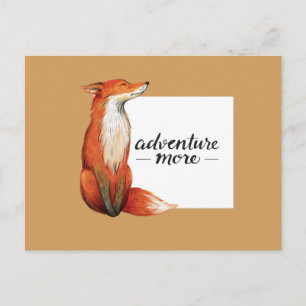 adventure more fox postcard