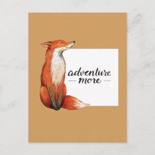 adventure more fox postcard