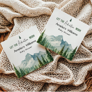 Adventure Mountain Baby Shower Napkins