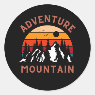 Adventure Mountain Classic Round Sticker