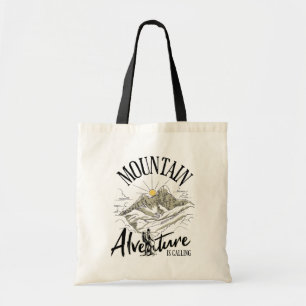 Adventure Mountain Explorer – Vintage Hiking Tote Bag