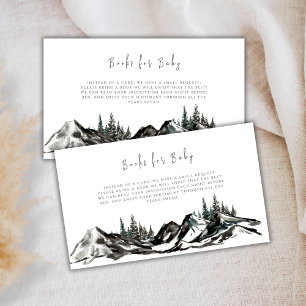 Adventure Mountain Forest Books For Baby Shower Enclosure Card