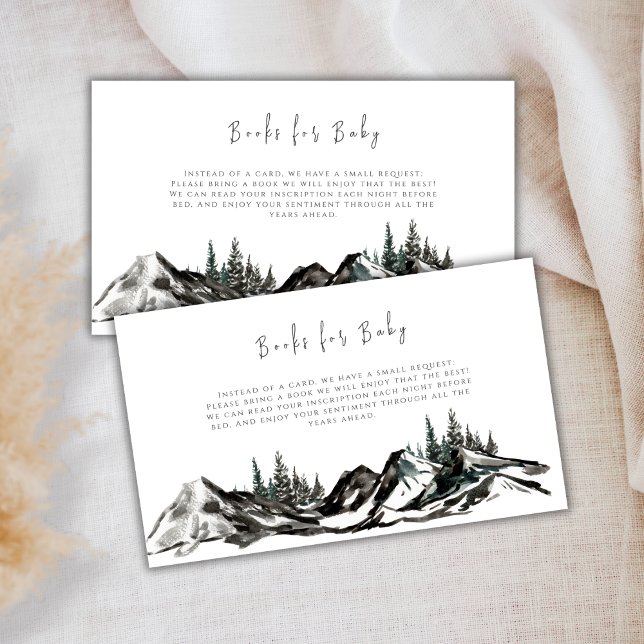 Adventure Mountain Forest Books For Baby Shower Enclosure Card (Adventure Mountain Forest Books For Baby Shower Enclosure Card)