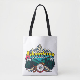 Adventure Mountain – Outdoor Hiking Nature Design  Tote Bag
